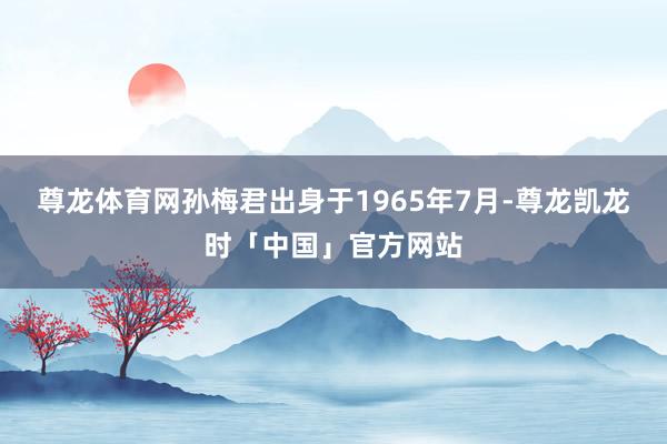 尊龙体育网孙梅君出身于1965年7月-尊龙凯龙时「中国」官方网站
