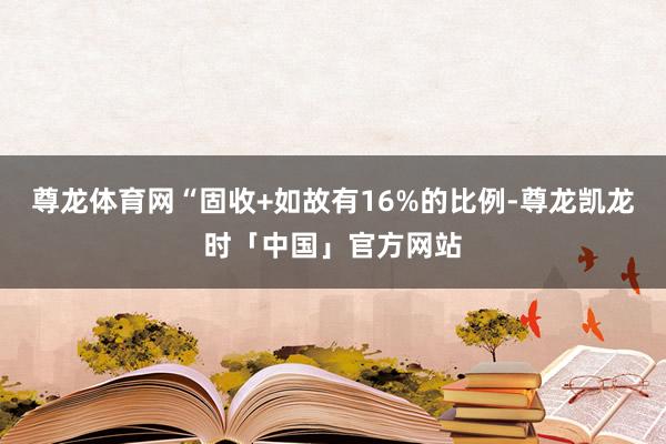 尊龙体育网“固收+如故有16%的比例-尊龙凯龙时「中国」官方网站