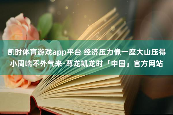 凯时体育游戏app平台 经济压力像一座大山压得小周喘不外气来-尊龙凯龙时「中国」官方网站