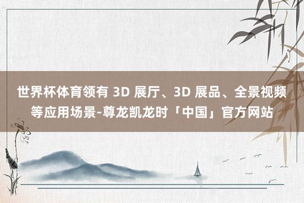世界杯体育领有 3D 展厅、3D 展品、全景视频等应用场景-