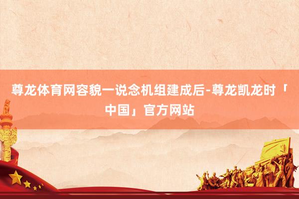 尊龙体育网容貌一说念机组建成后-尊龙凯龙时「中国」官方网站